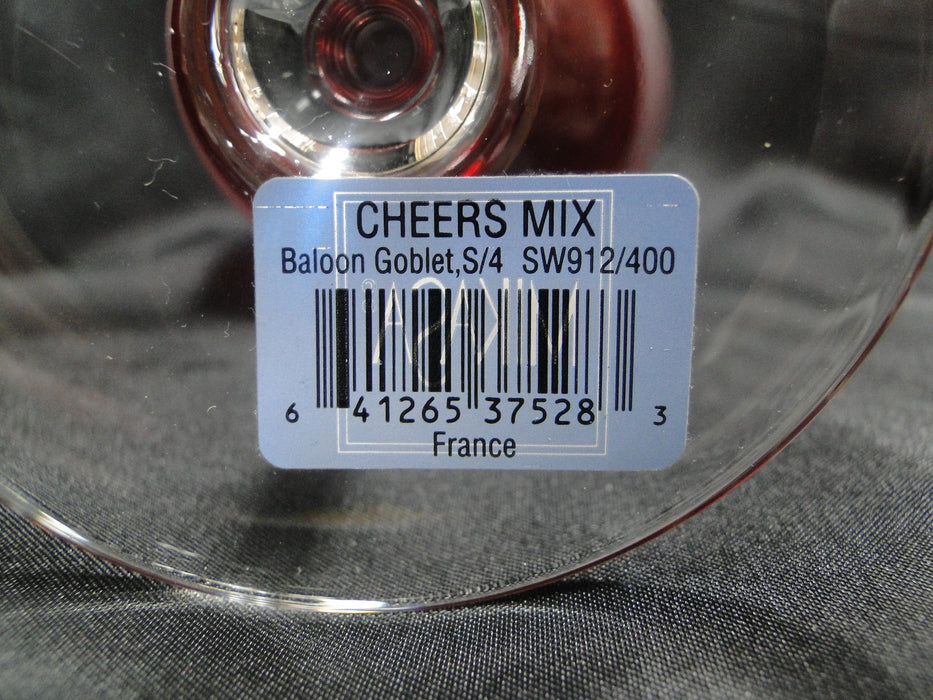 Mikasa Cheers Mix: Red Balloon Wine, 9", Horizontal Cuts, As Is