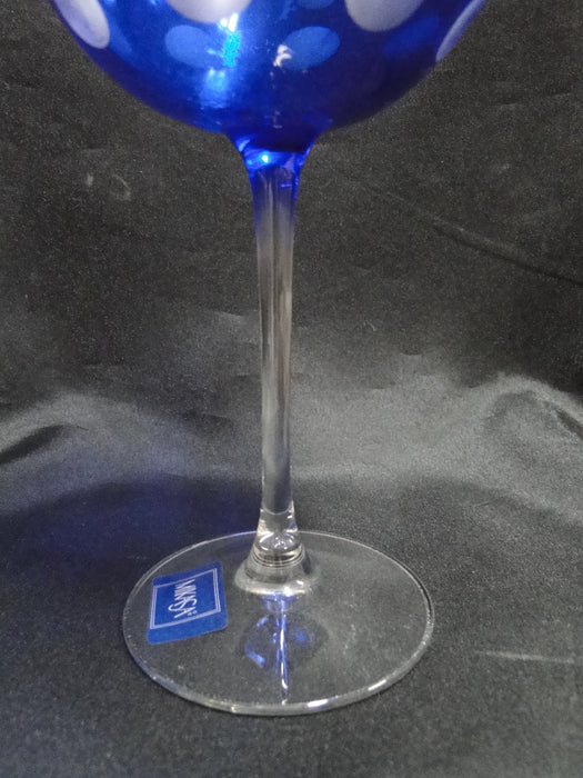 Mikasa Cheers Mix: Blue Balloon Wine, 9", Polka Dot Cuts, As Is