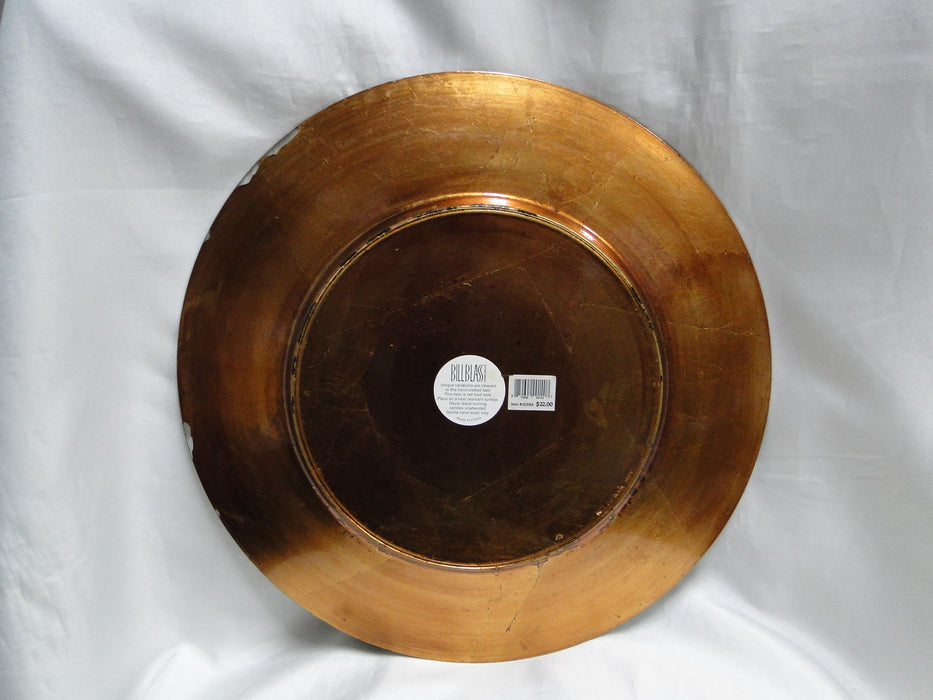 Bill Blass Handcrafted: Bronze Gold Leaf Glass Charger Plate (s), 12 7/8", Wear