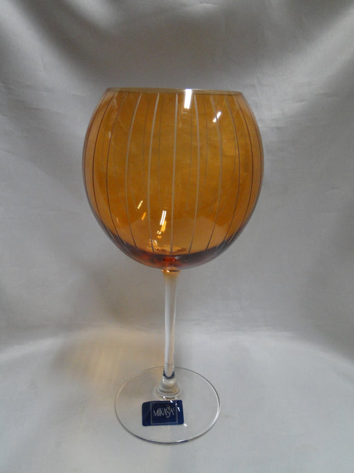 Mikasa Cheers Mix: Amber Balloon Wine, 9", Vertical Cuts