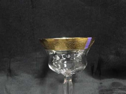 Glastonbury Lotus Minuet, #3720, Gold Encrusted: Liquor Cocktail, 5 1/8", As Is