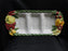 Fitz & Floyd Pepper Gourmet: 3-Part Relish Dish, 19 1/4" x 8 1/2" x 2"