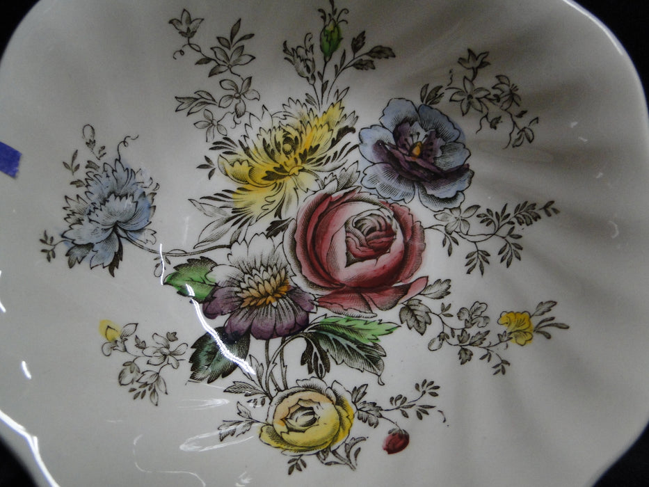 Johnson Brothers Sheraton, Floral Center: Square Cereal Bowl, 6 1/4", As Is