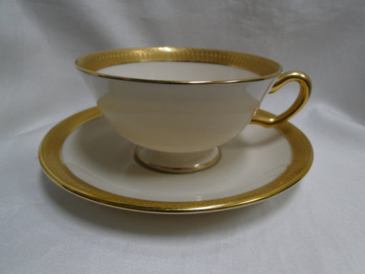 Lenox Countess J40, Gold Encrusted Trim: Cup & Saucer Set (s), 2 1/8" Tall