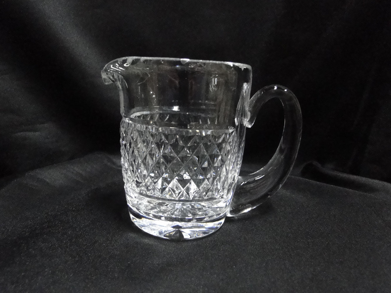 Waterford Crystal, Cross Hatch & Thumbprint Edge: Creamer,  3 7/8", #2