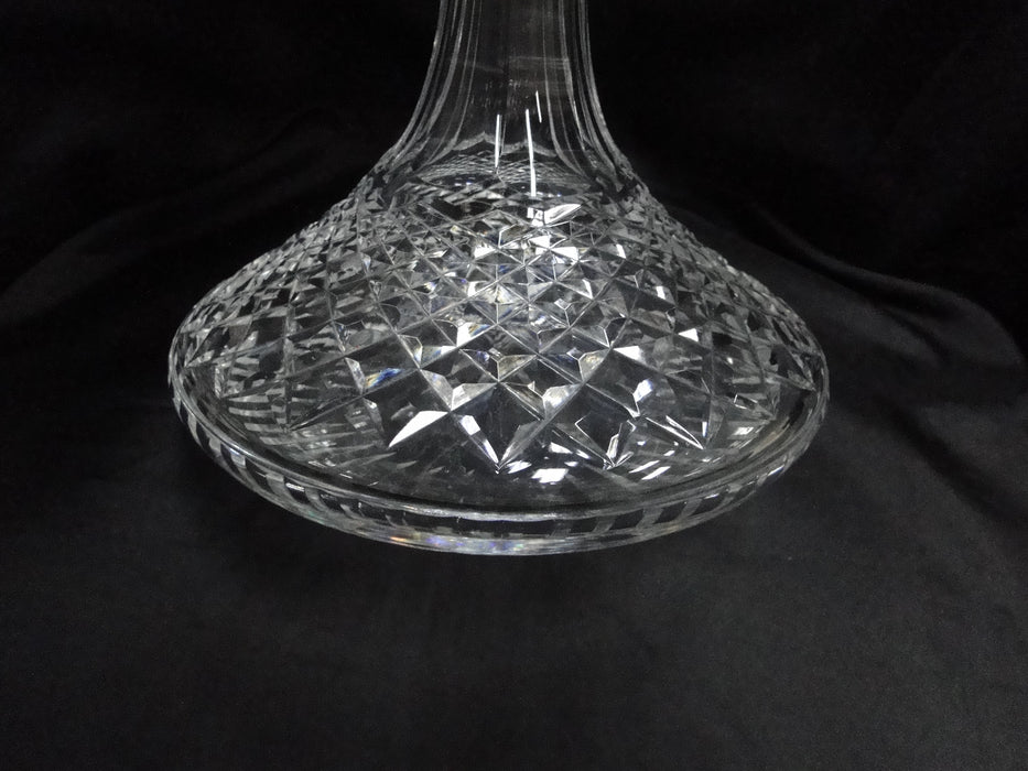 Waterford Crystal Alana, Cut Cross Hatch: Ships Decanter & Stopper, 10" Tall