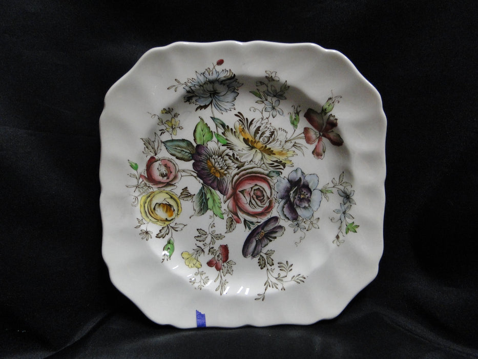 Johnson Brothers Sheraton, Floral Center: Square Salad Plate (s), 7 3/4", As Is