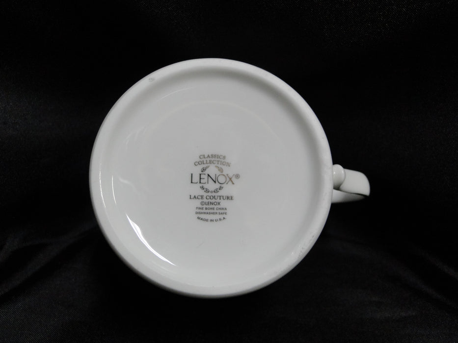 Lenox Lace Couture, Silver & Platinum: Cup & Saucer Set (s), 2 3/8" Tall
