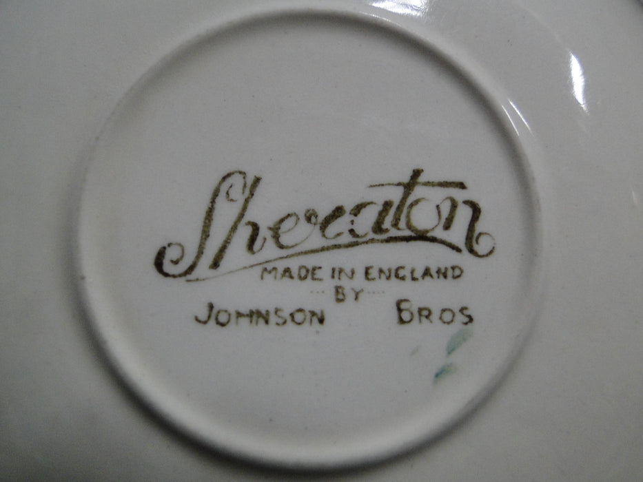 Johnson Brothers Sheraton, Floral Center: Cup & Saucer, No Design In, Crazing