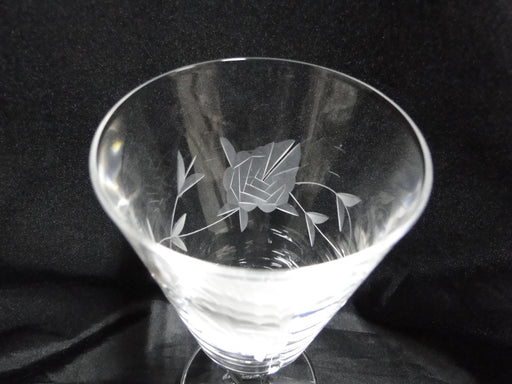Failte Crystal Ireland Cut Flower Design: Water or Wine Goblet (s), 6 3/4" As Is