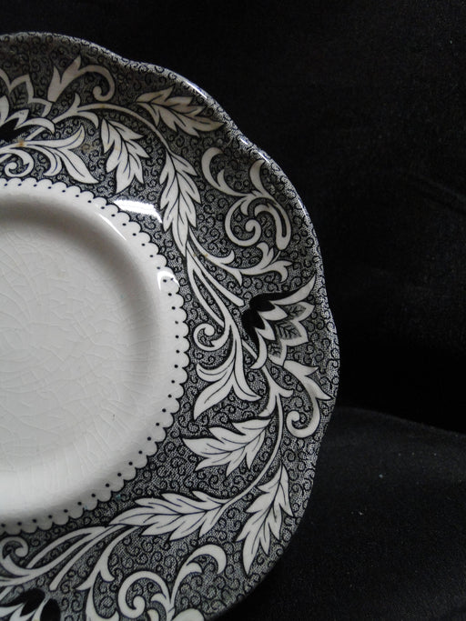 Meakin, J & G, Renaissance Black, Ironstone: 5 3/4" Saucer Only, Crazing