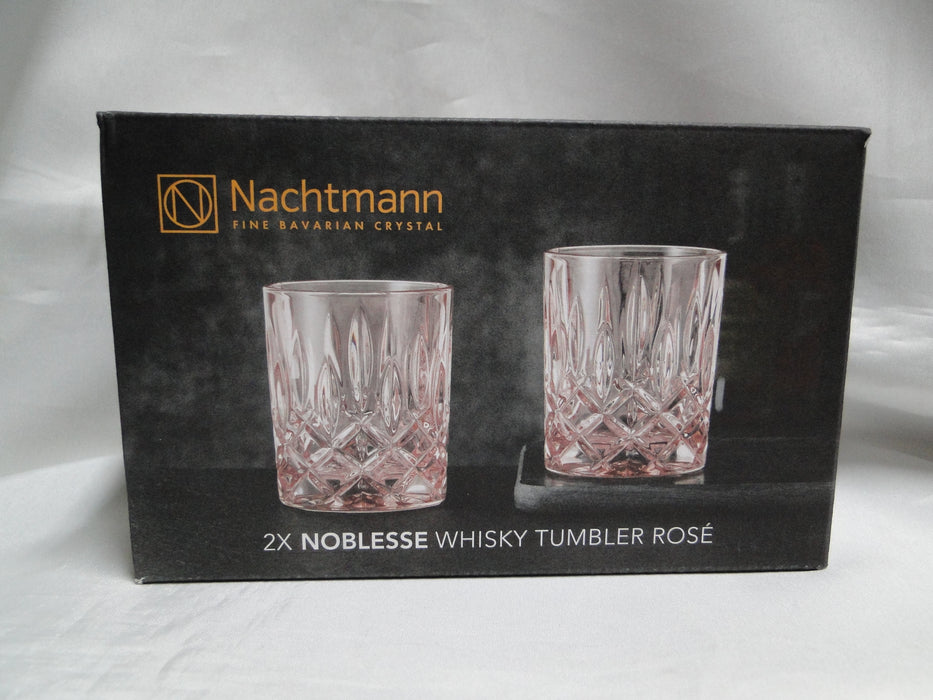 Nachtmann Noblesse: NEW Pair of Rosé Tumblers / Double Old Fashioneds, 4", Box
