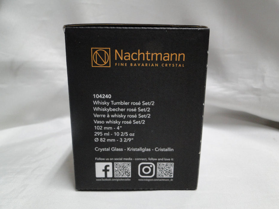 Nachtmann Noblesse: NEW Pair of Rosé Tumblers / Double Old Fashioneds, 4", Box
