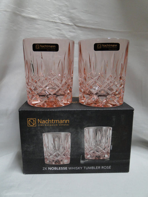 Nachtmann Noblesse: NEW Pair of Rosé Tumblers / Double Old Fashioneds, 4", Box