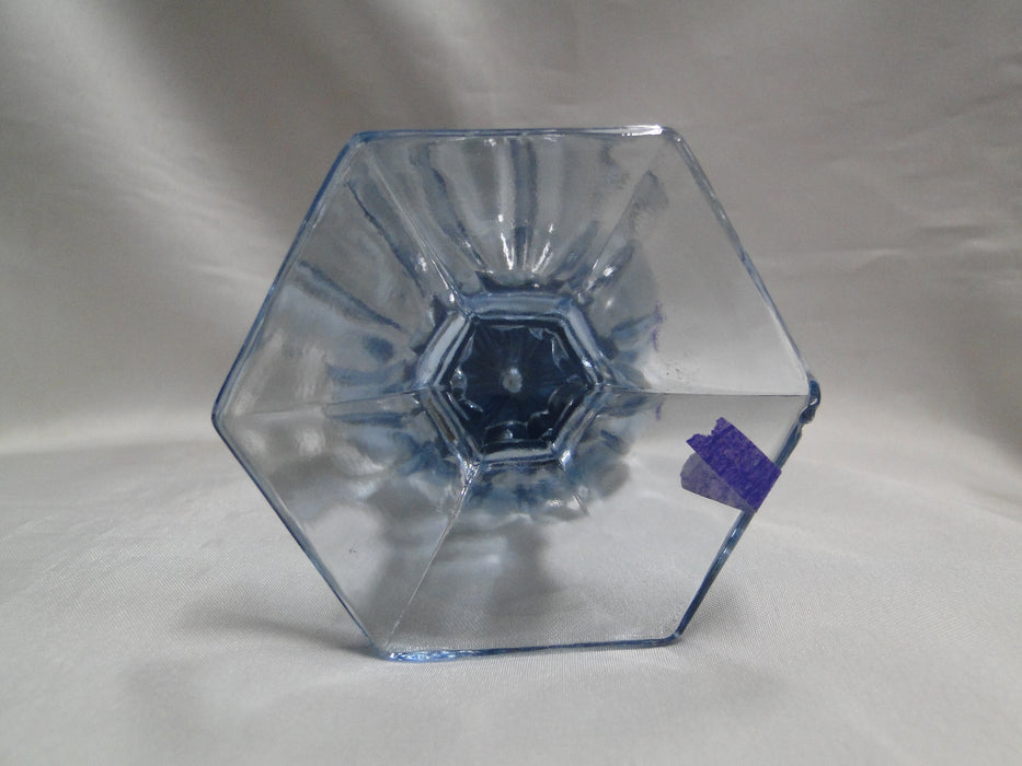 Fostoria Moonstone Light Blue, Thumbprints: Iced Tea Glass, 6 1/2" Tall, As Is