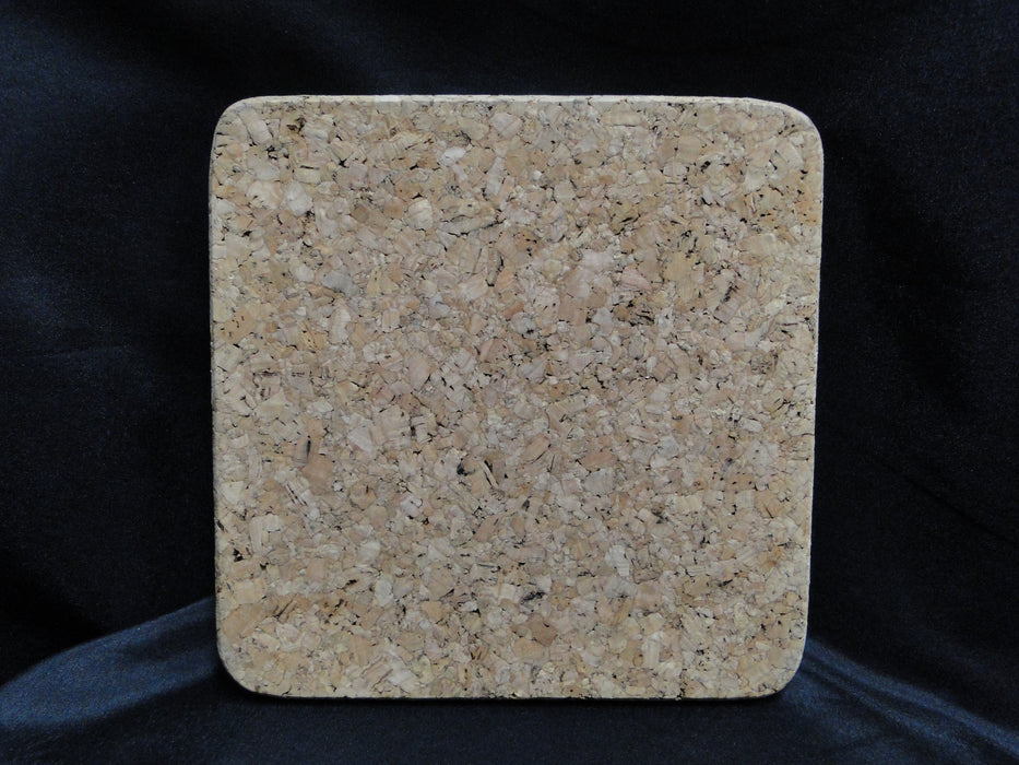 Portmeirion Pomona: Square Cork Back Trivet, Hoary Morning Apple, 7 5/8"