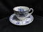 Johnson Brothers Indies, Blue Floral, Swirled: Cup & Saucer Set, 2 3/4", As Is