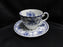 Johnson Brothers Indies, Blue Floral, Swirled: Cup & Saucer Set, 2 3/4", As Is