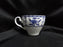 Johnson Brothers Indies, Blue Floral, Swirled: Cup & Saucer Set, 2 3/4", As Is