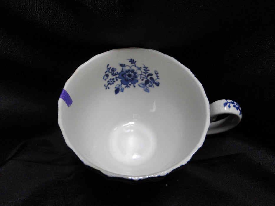 Johnson Brothers Indies, Blue Floral, Swirled: Cup & Saucer Set, 2 3/4", As Is