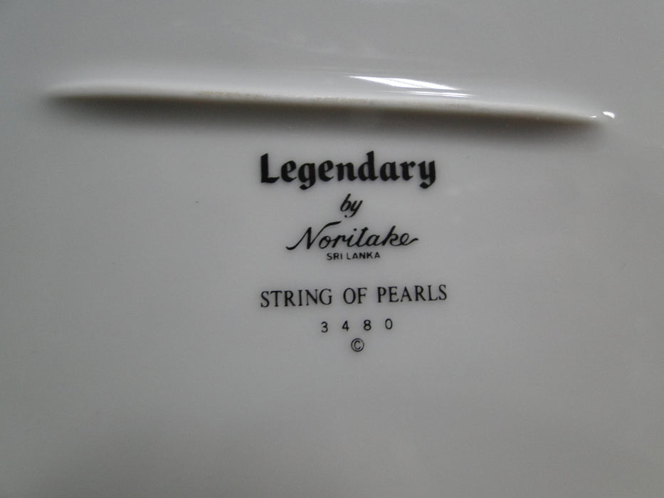 Noritake String of Pearls, 3480, Blue Flowers & Band: Serving Platter, 13 5/8"