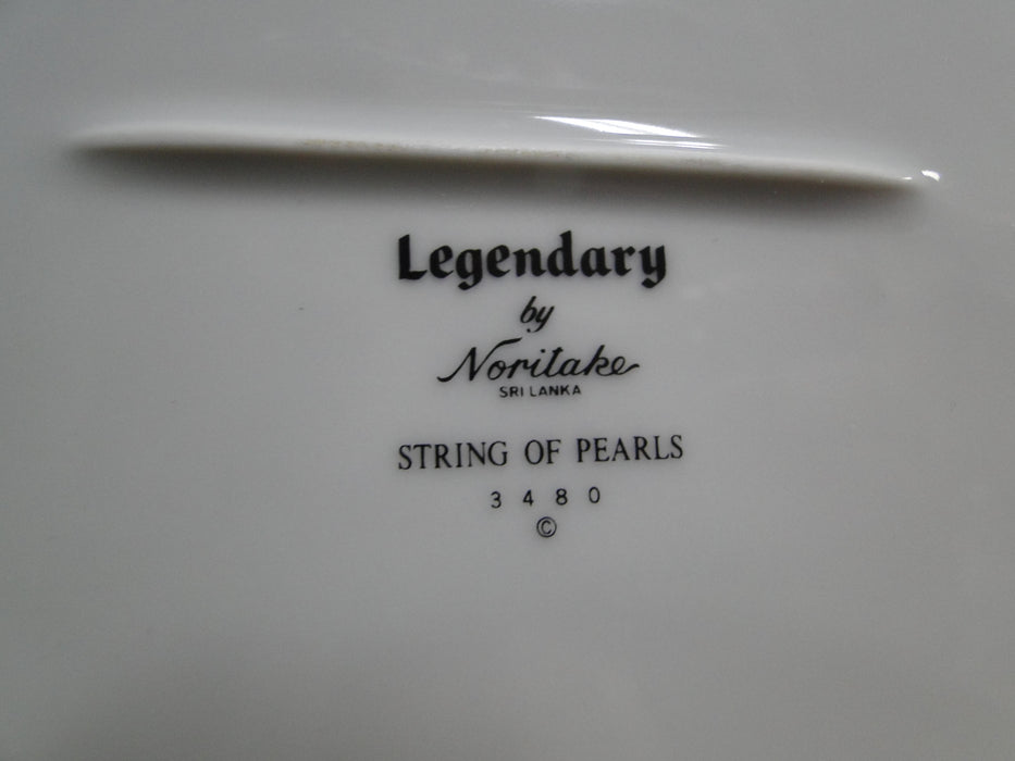 Noritake String of Pearls, 3480, Blue Flowers & Band: Serving Platter, 13 5/8"