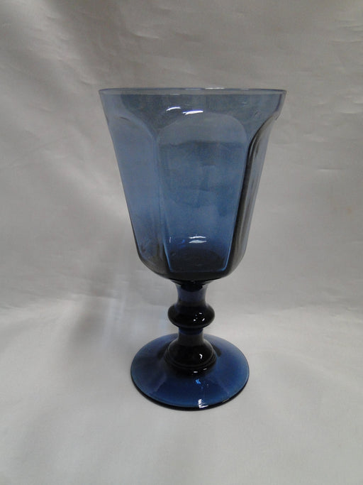 Lenox Antique Dark Blue: Water or Wine Goblet, 6 3/4" Tall, As Is