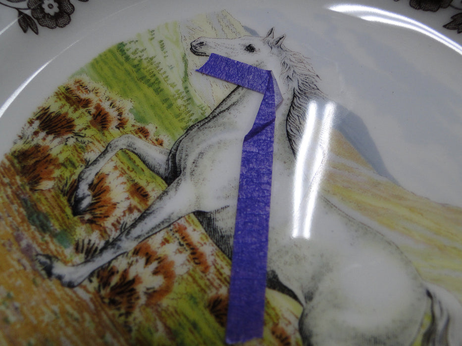 Spode Woodland Horses Arabian, England: Salad Plate, 7 3/4", Flaw