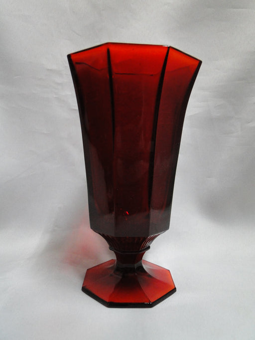 Independence Octagonal Ruby Red: Iced Tea, 6" Tall, As Is