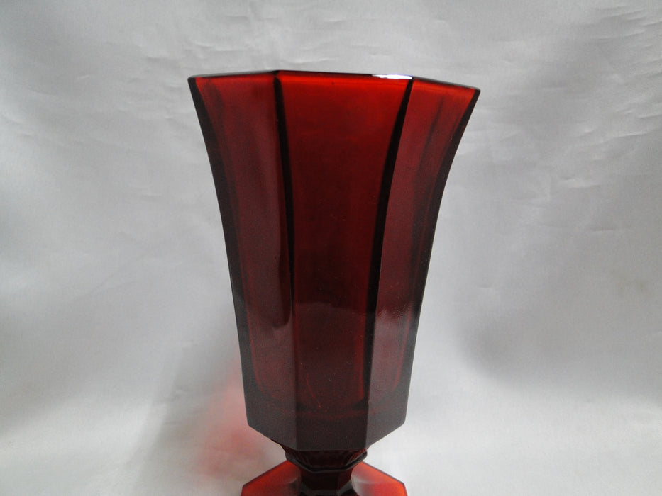 Independence Octagonal Ruby Red: Iced Tea, 6" Tall, As Is