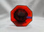 Independence Octagonal Ruby Red: Iced Tea, 6" Tall, As Is