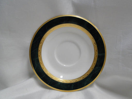 Noritake Fitzgerald, 4712, Green Marble, Gold: 6" Saucer Only, No Cup