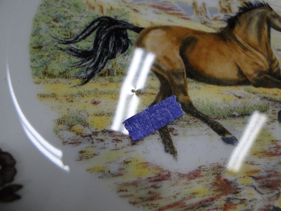 Spode Woodland Horses American Quarter, England: Salad Plate, 7 3/4", Flaw