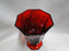 Independence Octagonal Ruby Red: Water or Wine Goblet, 6" Tall, As Is