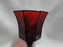 Independence Octagonal Ruby Red: Water or Wine Goblet, 6" Tall, As Is