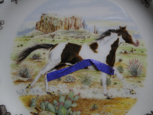 Spode Woodland Horses Paint, England: Salad Plate, 7 3/4", Flaw