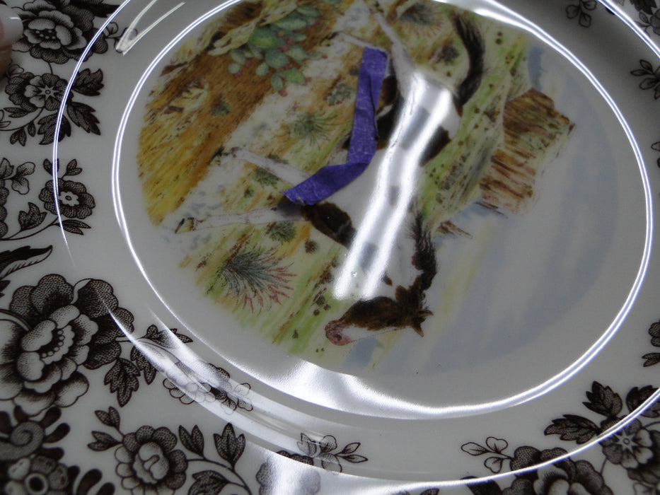 Spode Woodland Horses Paint, England: Salad Plate, 7 3/4", Flaw