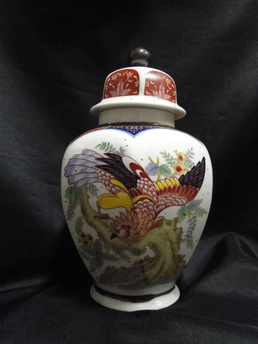 Imari, Multicolored Birds: Urn w/ Lid , 8" Tall