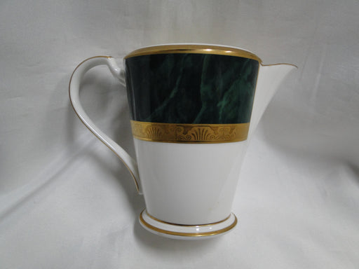 Noritake Fitzgerald, 4712, Green Marble, Gold: Creamer / Cream Pitcher, 4" Tall
