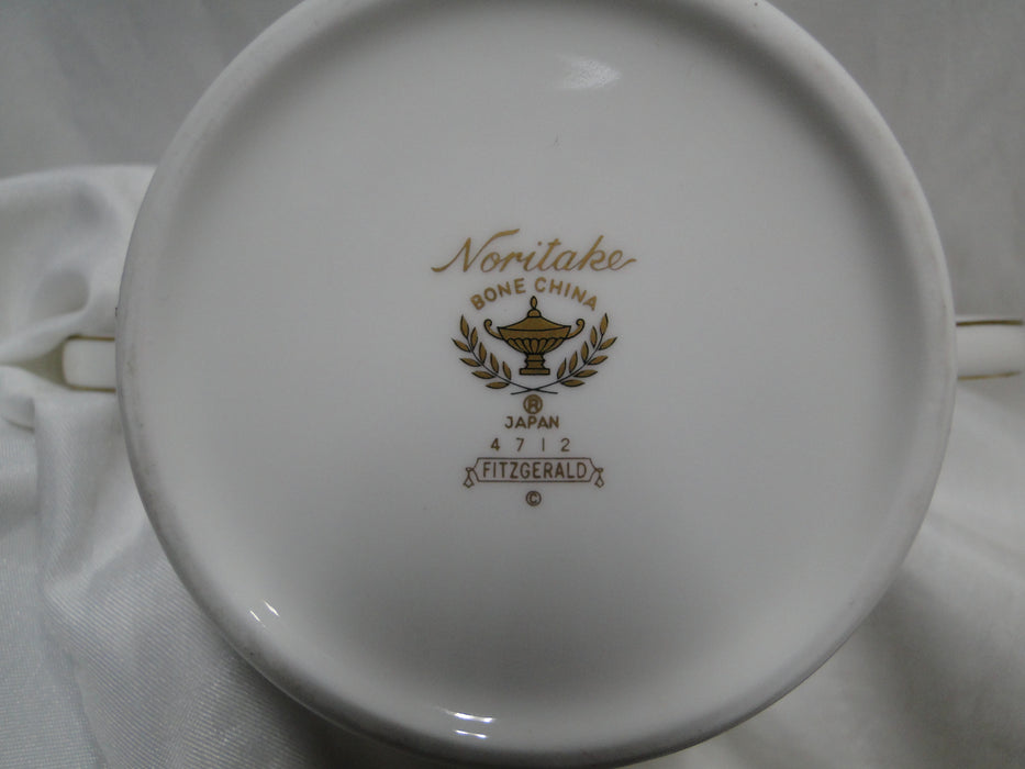 Noritake Fitzgerald, 4712, Green Marble, Gold: Sugar Bowl & Lid, 4" Tall