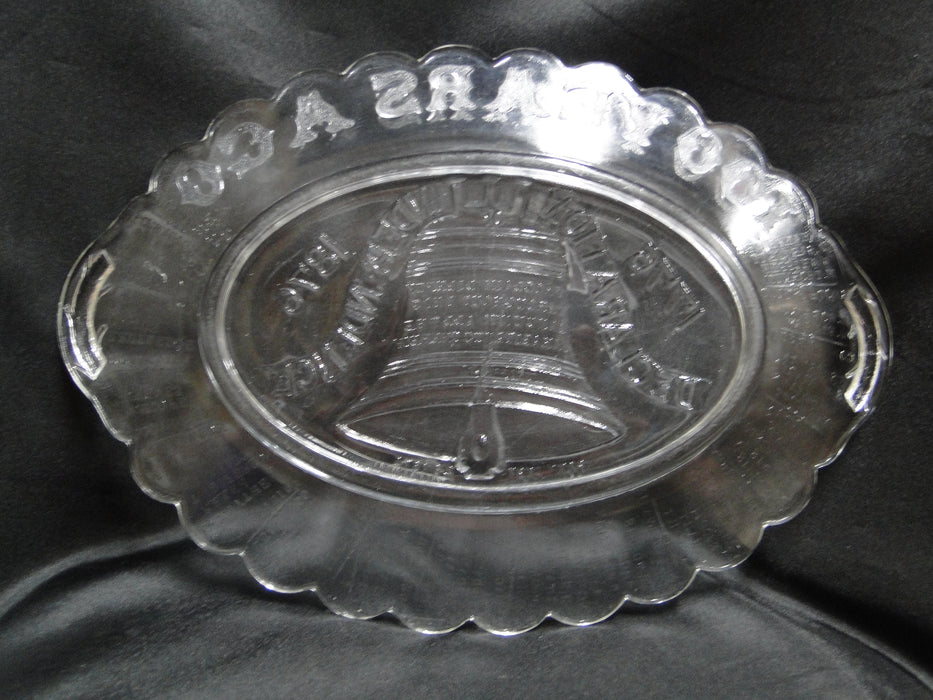 Gillinder Liberty Bell, 100 Years Ago, 1776, Names: Oval Platter, 13 1/2"