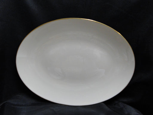 Lenox Olympia Gold, Coupe Shape, Gold Trim: Oval Serving Platter, 13 5/8"