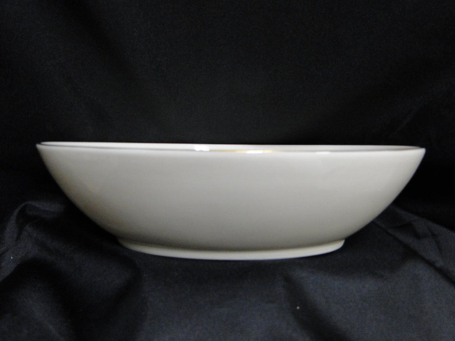 Lenox Olympia Gold, Coupe Shape, Gold Trim: Oval Serving Bowl, 9 3/4" x 2 1/2"