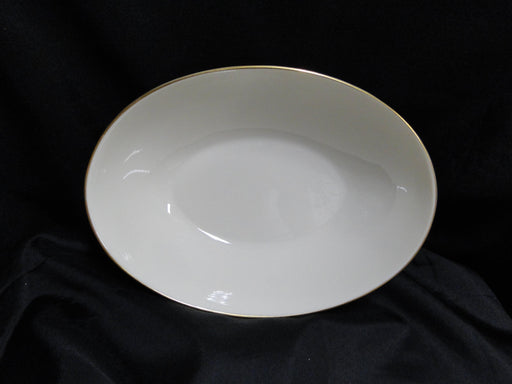 Lenox Olympia Gold, Coupe Shape, Gold Trim: Oval Serving Bowl, 9 3/4" x 2 1/2"