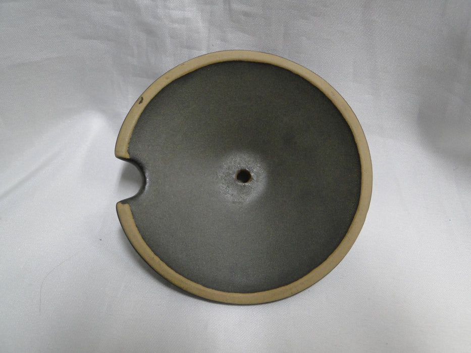 Denby-Langley Camelot Dark Green: Sugar Bowl w/ Chipped Handle on Lid, As Is