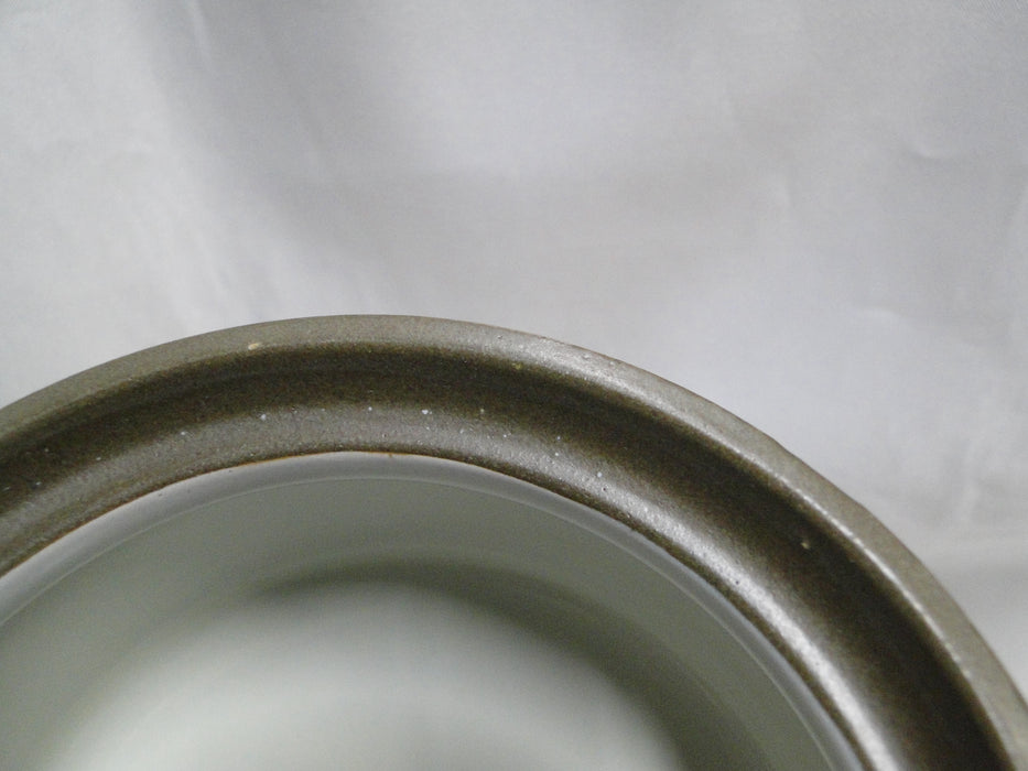 Denby-Langley Camelot Dark Green: Sugar Bowl w/ Chipped Handle on Lid, As Is