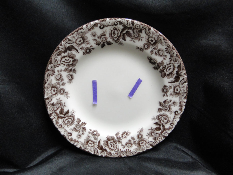 Spode Delamere, Brown Floral Trim, England: Salad Plate (s), 7 3/4", Flaw