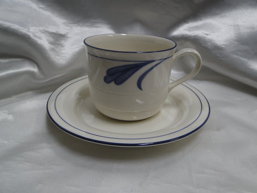 Lenox  Blue Brushstrokes, Chinastone: Cup & Saucer Set (s), 2 3/4" Tall