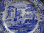 Spode Italian, Blue Scene, England: Charger Plate, 12", Box, Flaw