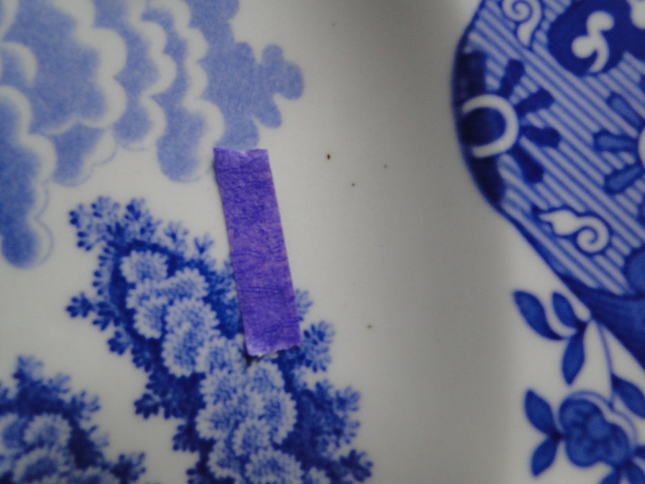 Spode Italian, Blue Scene, England: Charger Plate, 12", Box, Flaw